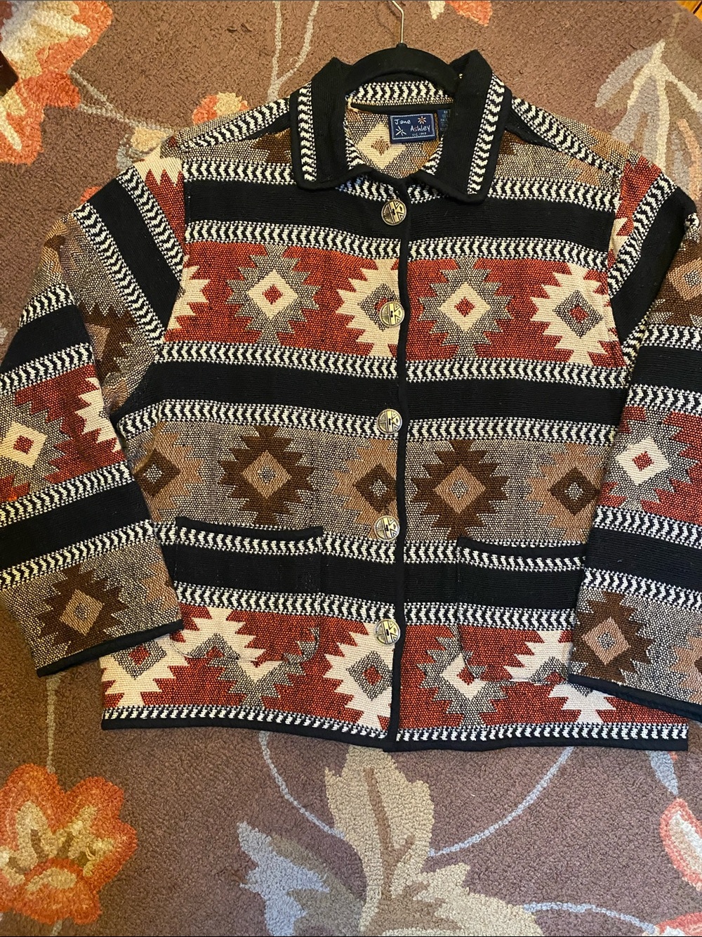Vintage Jane Ashley Cotton Southwest Style Jacket